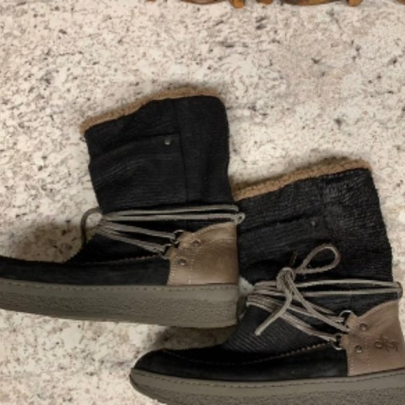 OTBT Slope low calf winter boot womens 9 in black - Picture 8 of 11